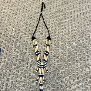 Wood beaded necklace